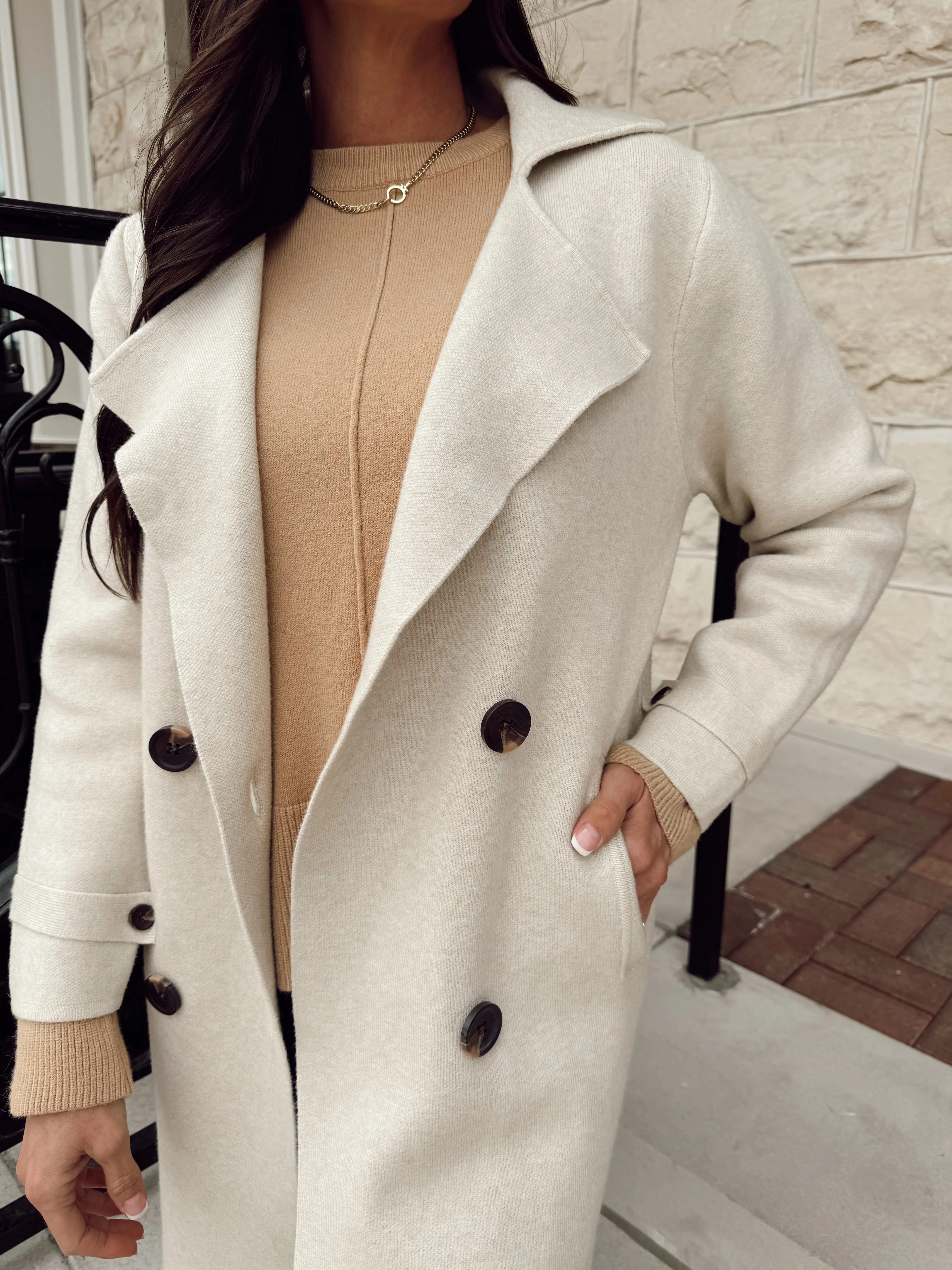 Timeless Lux Cashmere Blend Signature Peacoat