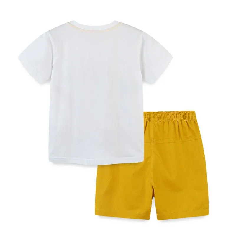 Toddler/Kid's Vehicle Print Tee with Shorts Set