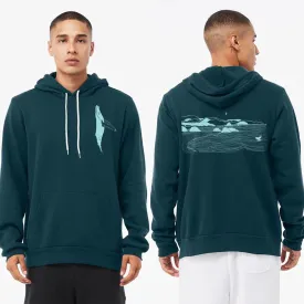 Whale's Tail Atlantic Blue Ultra Soft BellaCanvas Pullover Hoodie