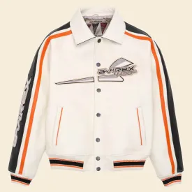 White City Racer Bomber Avirex Leather Jacket