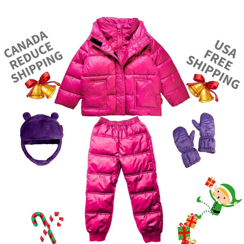 Winter Snuggle-Up 4 Pieces Gift Set Vegan Fuchsia