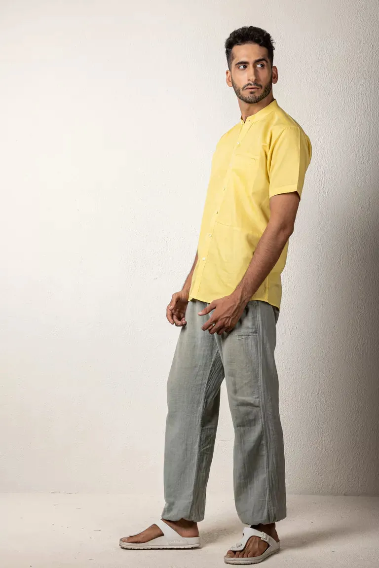 Yellow Cotton Linen Shirt